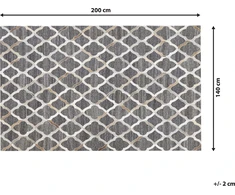 Beliani Odos kilimas 140 x 200 cm žalsvai rusvos spalvos ROLUNAY