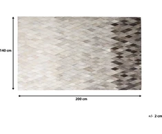 Beliani Odos skiautės kilimas 140 x 200 cm, pilkas Maldanas