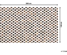 Beliani Odos skiautės kilimas 140 x 200 cm rudos spalvos