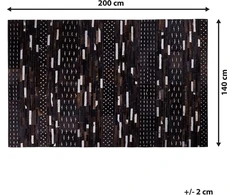 Beliani Odos skiautės kilimas 140 x 200 cm rudos spalvos AKSEKI