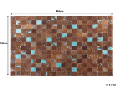 Beliani Odos skiautės kilimas 140 x 200 cm rudos ALIAGA