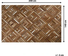 Beliani Odos skiautės kilimas 140 x 200 cm rudos spalvos TEKIR