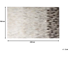 Beliani Odos skiautės kilimas 160 x 230 cm, pilkas Maldanas