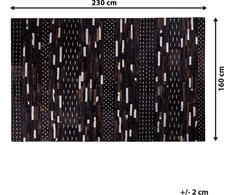 Beliani Odos skiautės kilimas 160 x 230 cm rudos spalvos AKSEKI