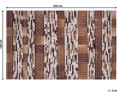 Beliani Odos skiautės kilimas 160 x 230 cm rudos spalvos HEREKLI