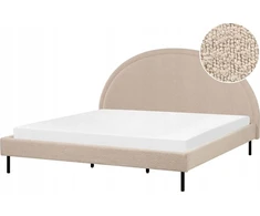 Beliani Bouclé lova MARGUT 180 x 200 cm smėlio spalvos