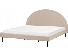 Beliani Bouclé lova MARGUT 180 x 200 cm smėlio spalvos