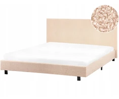 Beliani Lova Boucle ALBI 160 x 200 cm smėlio spalvos
