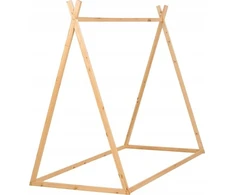 Beliani Vaikiška lova Tipi SAURAT 90 x 200 cm, pušies mediena, šviesi ruda