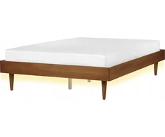 Beliani LOVA TOUCY su LED apšvietimu 140 x 200 cm, ruda