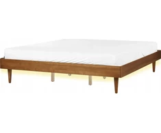 Beliani LOVA LED TOUCY 180 x 200 cm, rudo uosio spalvos