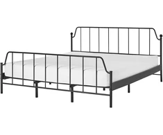 Beliani Metalinė lova MAURESSAC 180 x 200 cm juoda