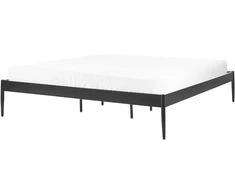 Beliani Metalinė lova VAURS 180 x 200 cm juoda