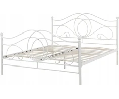 Beliani Metalinė lova „LYRA“, 140 × 200 cm, balta