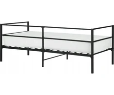 Beliani Metalinė lova BATTUT 90 x 200 cm, juoda