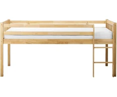 Beliani Paaukštinta lova Mediena PEIPIN 90 x 200 cm šviesiai ruda