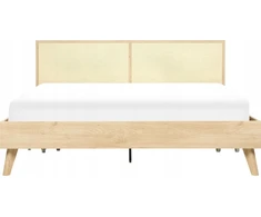 Beliani Rotango lova MONPAZIER 180 x 200 cm šviesiai ruda