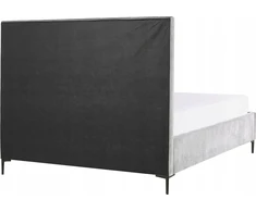 Beliani Lova su patalynės dėže SEZANNE veliūrinė šviesiai pilka 180 x 200 cm
