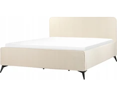 Beliani Sintetinės veliūrinės velveto lovos VALOGNES 180 x 200 cm šviesiai smėlio spalvos