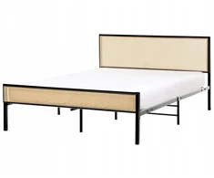 Beliani Technorattano lova AVANTON 140 x 200 cm juoda