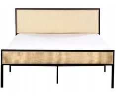 Beliani Technorattano lova AVANTON 140 x 200 cm juoda