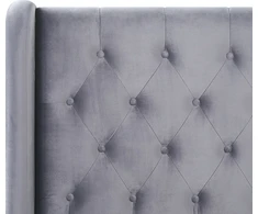 Beliani Veliūrinė lova FORBACH 140 x 200 cm, pilka