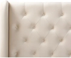 Beliani Velvetinė lova FORBACH 140 x 200 cm smėlio spalvos