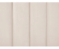 Beliani Velvetinė lova AMBILLOU 160 x 200 cm šviesiai smėlio spalvos