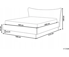 Beliani Velvetinė lova CHALEIX 180 x 200 cm šviesiai pilka