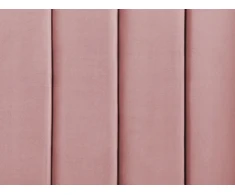 Beliani Lova su suoliuku NOYERS, veliūras, rožinė, 140 x 200 cm