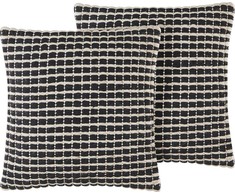 Beliani 2 dekoratyvinių pagalvių rinkinys 45 x 45 cm juoda ir balta YONCALI