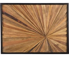 Beliani Sienų dekoracija MERIDA, 60 cm, tikmedžio mediena, ruda