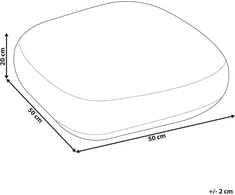 Beliani Puf Makrama BERRECHID Medvilnė Kremas 50 cm 50 cm 20 cm