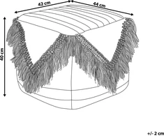 Beliani Pufas KOCHI medvilninis rožinis