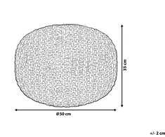 Beliani Pufas CONRAD medvilninis juodas