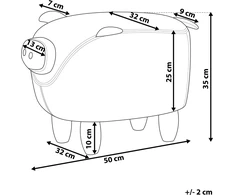 Fotelis Beliani Gyvūno formos pufas PIGGY, geltonas