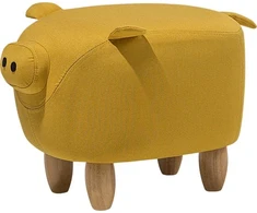 Fotelis Beliani Gyvūno formos pufas PIGGY, geltonas