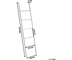 Beliani rankšluosčių laikiklis 50 x 165 cm baltas ARIBIBI