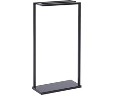 Beliani rankšluosčių kabina 42 x 83 cm juoda GARCITA