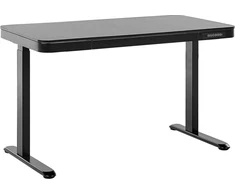Beliani KENLY Juodas elektra reguliuojamas rašomasis stalas, 120 cm, 60 cm, su USB jungtimi