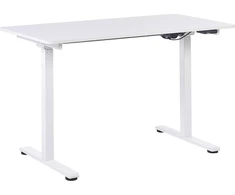 Beliani Rašomasis stalas Elektra reguliuojamas rašomasis stalas 120 x 60 cm baltas GRIFTON Lumarko!