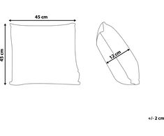 Beliani rinkinys 2 dekoratyviniai pagalvės geometrinis modelis 45 x 45 cm sidabro KAMELLIA