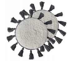 Beliani Rinkinys 2 dekoratyvinės pagalvės THISTLE Medvilnė 40 x 40 cm Broken baltas