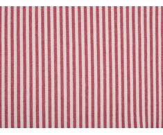 Beliani Rinkinys 2 dekoratyvinės pagalvės AALITA Medvilnė 40 x 60 cm Raudona Striped