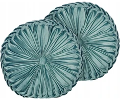 Beliani Rinkinys 2 dekoratyvinės pagalvės UDALA Velvet 40 x 40 cm Mėlyna Solid
