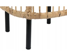 Lauko baldų komplektas Beliani Rinkinys sodo su stalu 4 MARATEA/CESENATICO Rattan Natural