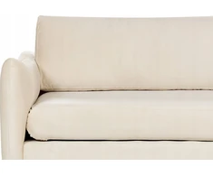Sofa Beliani 5 vietų svetainės baldų komplektas VINTERBRO, veliūrinis, šviesiai smėlio spalvos su pufu