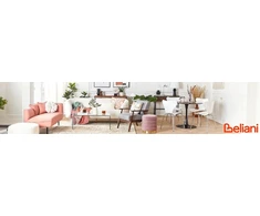Beliani 3 vietų sofa ROSET pilka