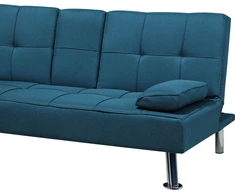 Beliani Trivietė išskleidžiama sofa ROXEN mėlyna