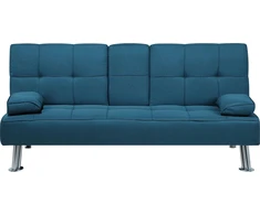Beliani Trivietė išskleidžiama sofa ROXEN mėlyna